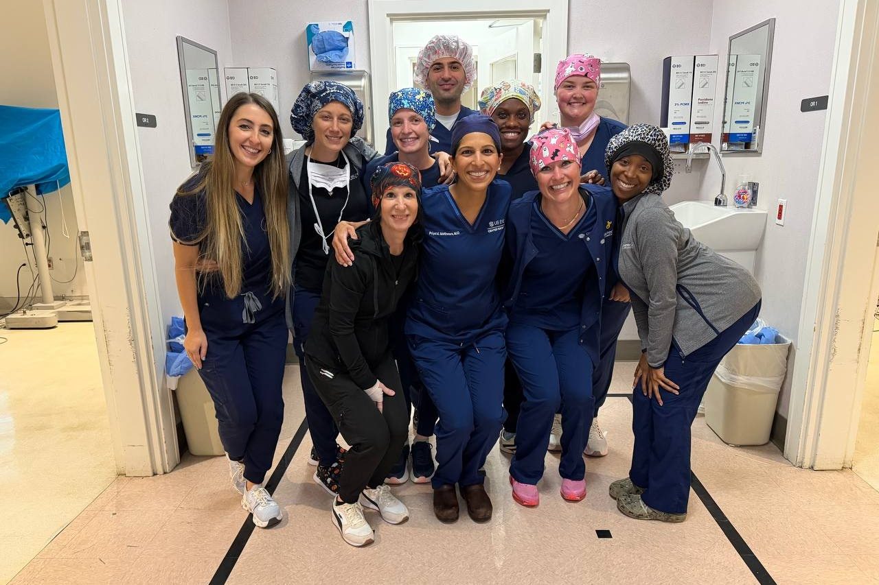 With my surgical team at Center For Sight